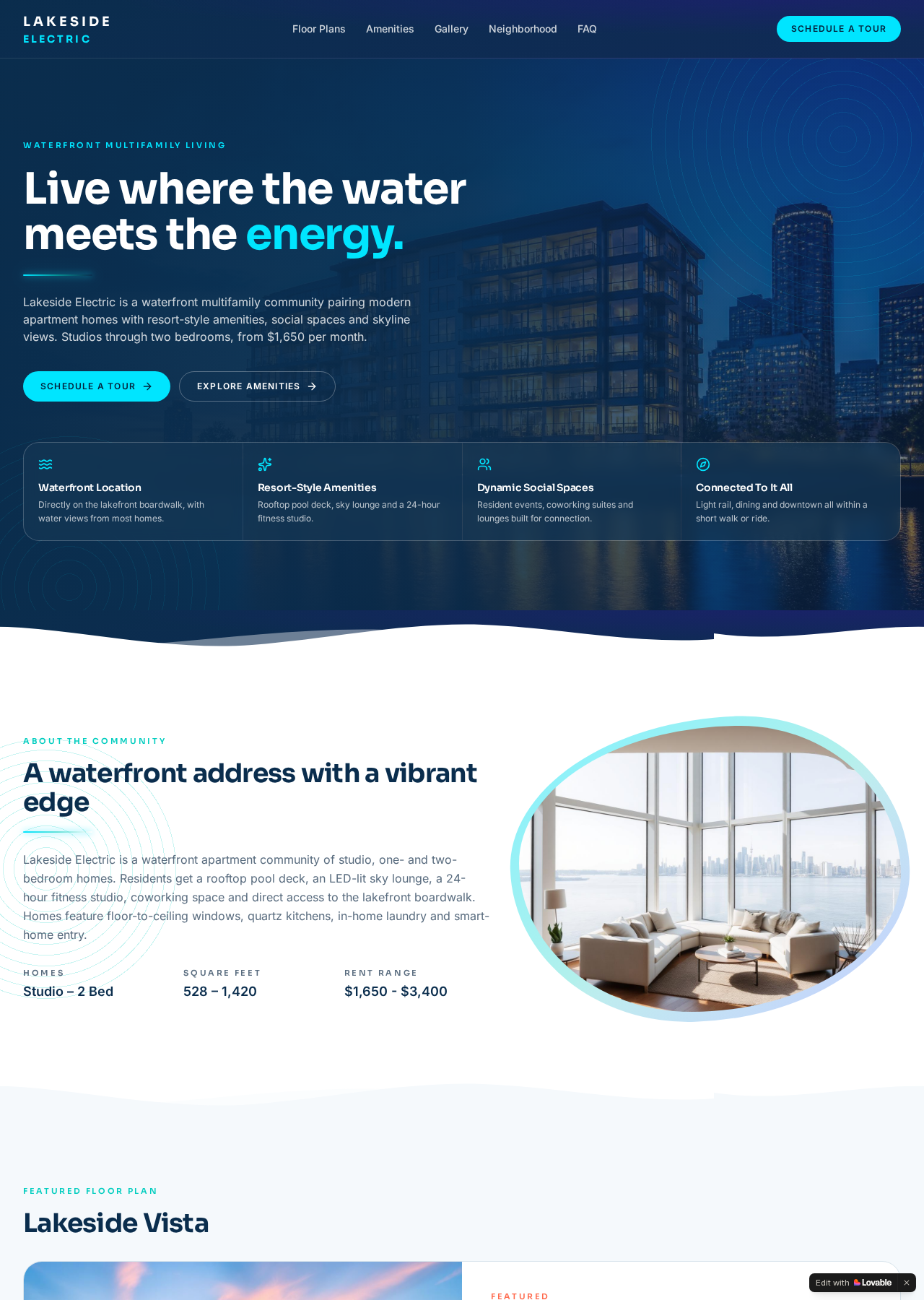 Lakeside Electric multifamily website theme